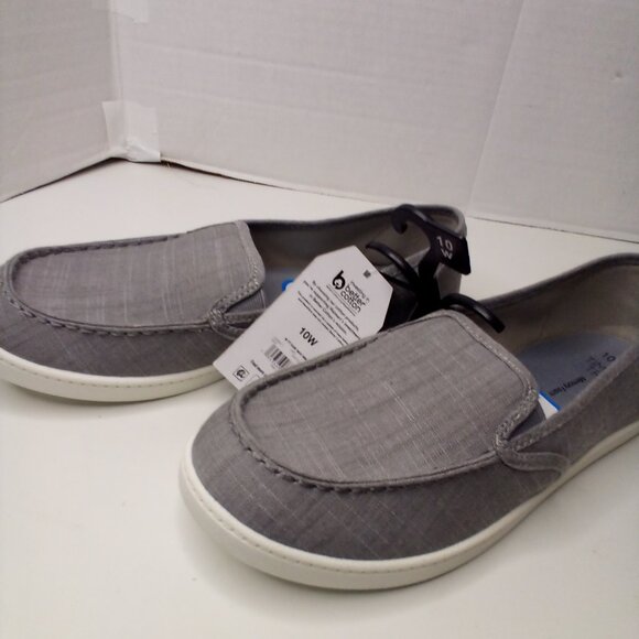 Time And Tru Moc Toe Surf Sneakers Women 10W 10 Wide Slide On Gray - Picture 8 of 14